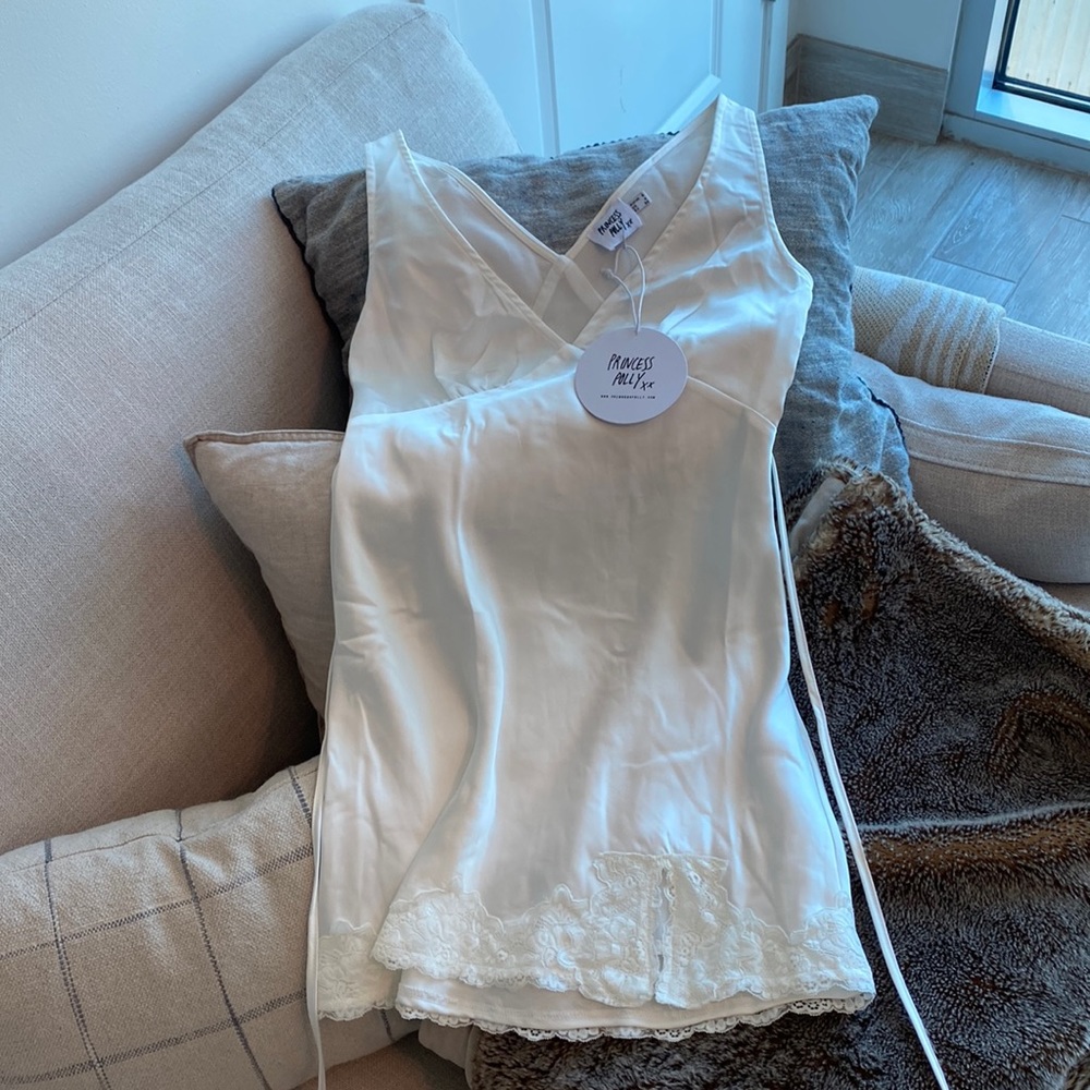 Princess Polly white silk dress